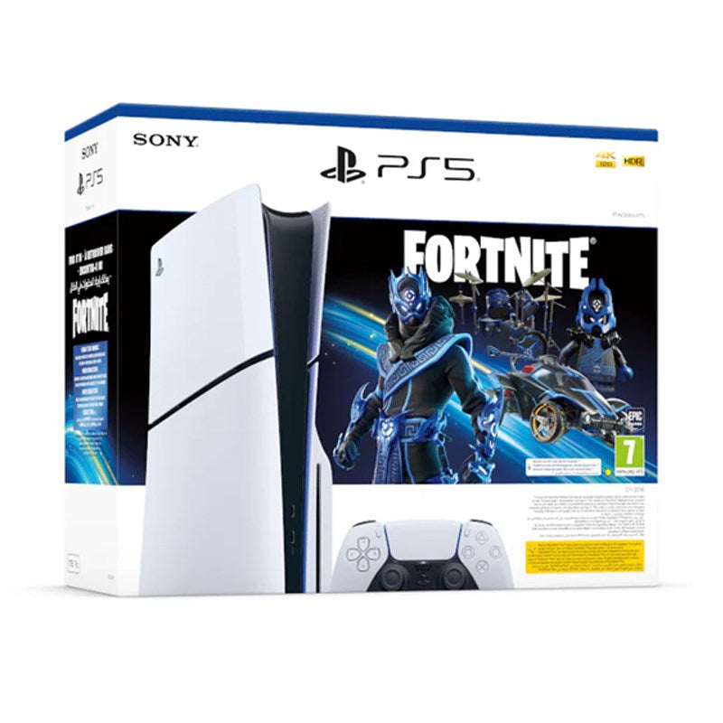 Sony PlayStation 5 (PS5) Slim Console Disc Fortnite Cobalt Star Voucher Bundle Sony PlayStation 5 (PS5) Slim Console Disc Fortnite Cobalt Star Voucher Bundle